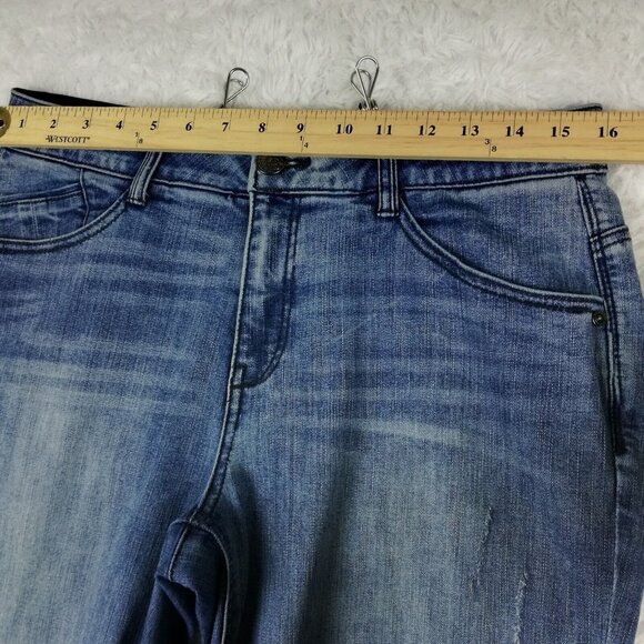 Democracy Womens Jeans Skinny Ankle Blue Denim Medium Wash "Ab"solution 8 - Picture 6 of 11